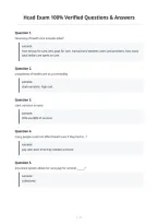 Hcad Exam 100&percnt; Verified Questions & Answers&NewLine;