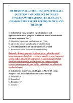 Ob Hesi Final Actual Exam Prep 2026 All&NewLine;Question And Correct Detailed&NewLine;Answers With Rationales Already A&NewLine;Graded With Expert Feedback &vert;New And&NewLine;Revised