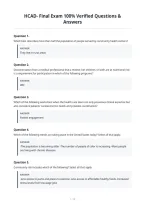 HCAD- Final Exam 100&percnt; Verified Questions &&NewLine;Answers
