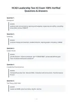 HCAD Leadership Test &num;2 Exam 100&percnt; Verified&NewLine;Questions & Answers