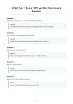 HCAD Quiz 1 Exam 100&percnt; Verified Questions &&NewLine;Answers