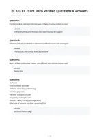 HCB TCCC Exam 100&percnt; Verified Questions & Answers&NewLine;