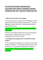 ACCUPLACER Reading Comprehension Exam Questions and Correct Answers 2026 &ndash; Complete Practice Test and Study Guide