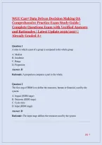 WGU C207 Data Driven Decision Making OA Comprehensive Practice Exam Study Guide &vert; Complete Questions Exam with Verified Answers and Rationales &vert; Latest Update 2026&sol;2027 &vert; Already Graded A&plus;