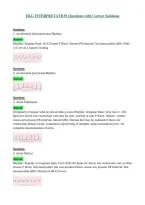 EKG INTERPRETATION Questions with Correct Solutions