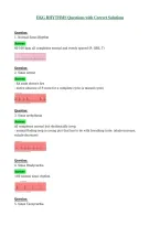 EKG RHYTHMS Questions with Correct Solutions