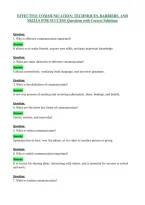 Effective Communication Techniques&comma; Barriers&comma; And Skills For Success Questions