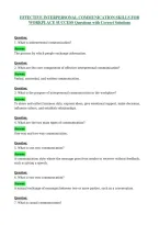 Effective Interpersonal Communication Skills For Workplace Success Questions With