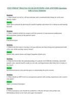 EMT FISDAP TRAUMA EXAM QUESTIONS AND ANSWERS Questions with Correct Solutions