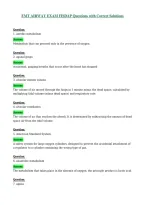 EMT AIRWAY EXAM FISDAP Questions with Correct Solutions