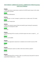EMT FISDAP CARDIOLOGY EXAM&comma; CARDIOLOGY FISDAP Questions with Correct Solutions