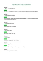 ENT 101 Questions with Correct Solutions