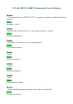 EPA 608 CERTIFICATION Questions with Correct Solutions