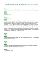 EPA 608 CERTIFICATION&comma; EPA 608 Questions with Correct Solutions