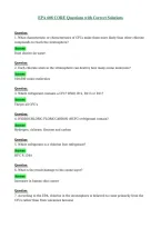 EPA 608 CORE Questions with Correct Solutions