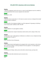 EPA 608 TYPE 1 Questions with Correct Solutions&NewLine;&NewLine;