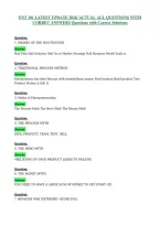 Ent 101 Latest Update 2026 Actual All Questions With Correc Answers Questions