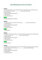 EPIC RPB390 Questions with Correct Solutions