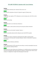 EPA 608 UNIVERSAL Questions with Correct Solutions