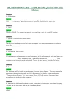 EPIC OR350 STUDY GUIDE - TEST QUESTIONS Questions with Correct Solutions