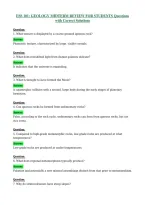 ESS 101 GEOLOGY MIDTERM REVIEW FOR STUDENTS Questions with Correct Solutions