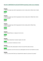 ESS 101 MIDTERM EXAM QUESTIONS Questions with Correct Solutions