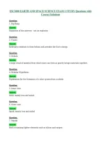 ESC1000 EARTH AND SPACE SCIENCE EXAM 1 STUDY Questions with Correct Solutions