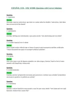 ESPANOL 3150 - VHL WORK Questions with Correct Solutions