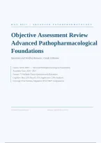 WGU D027 Objective Assessment Review Advanced Pathopharmacological Foundations Actual Exam 2026&sol;2027 Complete Exam-Style Questions with Detailed Rationales &vert; 100&percnt; Verified &vert; Pass Guaranteed &ndash; A&plus; Graded
