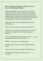 BIOL 2302 Chapter 8 Questions &vert; 2026&sol;2027 &vert; Answers Correct &vert; With Complete Solutions&NewLine;&NewLine;