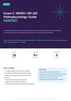 NR283 NR 283 Exam 2 Pathophysiology Guide 2026&sol;2027 &ndash; Questions and Answers Disease Processes Cellular Mechanisms &vert; Complete Verified Answers &vert; Detailed Rationales &ndash; Pass Guaranteed &ndash; A&plus; Graded 