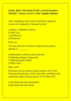 iclicker&comma; BIOL 2302 Welch EXAM 1&comma; myLab Questions &vert; 2026&sol;2027 &vert; Answers Correct &vert; With Complete Solutions