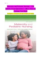 Maternity and Pediatric Nursing &ndash; &lpar;5th &NewLine;Edition&comma; Exam Questions&rpar; &ndash; &lpar;Ricci&comma; Kyle & &NewLine;Carman&rpar; Test Bank&NewLine;All Chapters 1-51 Answers at the End of Chapter &vert; A&plus; Graded