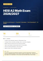 HESI A2 Math Exam 2026&sol;2027 &ndash; Questions and Answers Basic Algebra Measurement Conversions &vert; Complete Verified Answers &vert; Detailed Rationales &ndash; Pass Guaranteed &ndash; A&plus; Graded