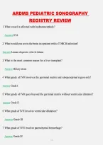 Ardms Pediatric Sonography Registry Review 2025&sol;2026 &vert; Questions & Answers &vert; Pediatric Ultrasound Exam Study Guide &vert; Instant Pdf Download