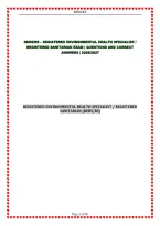 Rehs&sol;Rs &ndash; Registered Environmental Health Specialist &sol; Registered Sanitarian Exam &vert; Questions And Correct Answers &vert; 2026&sol;2027