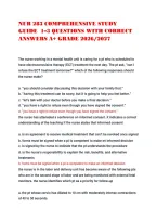 Nur 283 Comprehensive Study Guide  1&ndash;3 Questions With Correct Answers A&plus; Grade 2026&sol;2027 