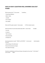 Nur 155 Exam 2 Questions Well Answered 2026&sol;2027 Passed