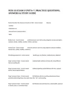 Nur 155 Exam 3 Unit 6&ndash;7 &vert; Practice Questions&comma; Answers & Study Guide