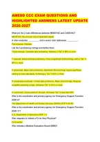 Amedd Ccc Exam Questions And Highlighted Answers Latest Update 2026-2027