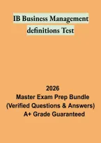 IB Business Management Definitions Test &vert; Key Terms&comma; Core Concepts and Exam Revision Study Guide