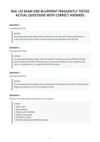 Nsg 123 Exam One Blueprint Frequently Tested&NewLine;Actual Questions With Correct Answers