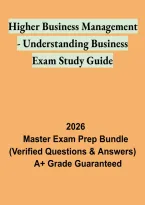 Higher Business Management Understanding Business Exam Study Guide &vert; Business Objectives&comma; Organization and Revision Notes