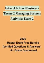 Edexcel A Level Business Theme 2 Exam 2 Study Guide &vert; Managing Business Activities&comma; Finance and Operations