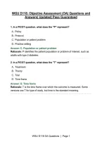 WGU D118&colon; Objective Assessment &lpar;OA&rpar; Questions and Answers&vert; Updated&vert; Pass Guaranteed