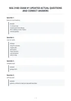 Nsg 3100&colon; Exam &num;1 Updated Actual Questions&NewLine;And Correct Answers&NewLine;