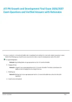 ATI PN Growth and Development Final Exam 2026&sol;2027 Exam Questions and Verified Answers with Rationales