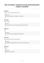 Nur 155 Exam 1 Updated Actual Questions With&NewLine;Correct Answers&NewLine;