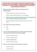 Nur 504 Exam 4 Study Guide And Practice Exam Bank 2026 &ndash; Advanced Health Assessment&comma; Cardiopulmonary Disorders&comma; Diagnostic Testing&comma; Clinical Interpretation&comma; And Nursing Decision-Making Graded A&plus;