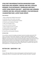 Utah Post Waiver&vert;Reactivation Knowledge Exam&NewLine;Questions And Answers &vert; Verified And Well Detailed&NewLine;Answers &vert; Plus Rationales &vert; Download And Pass &vert;&NewLine;Latest Exam Update 2026&sol;2027 &ndash; Questions And Answers&NewLine;&vert; Verified And Well Detailed Answers &vert; Plus Rationales